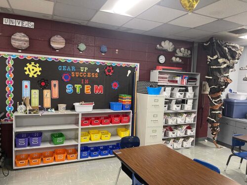 image of Benton Elementary STEM materials in a classroom