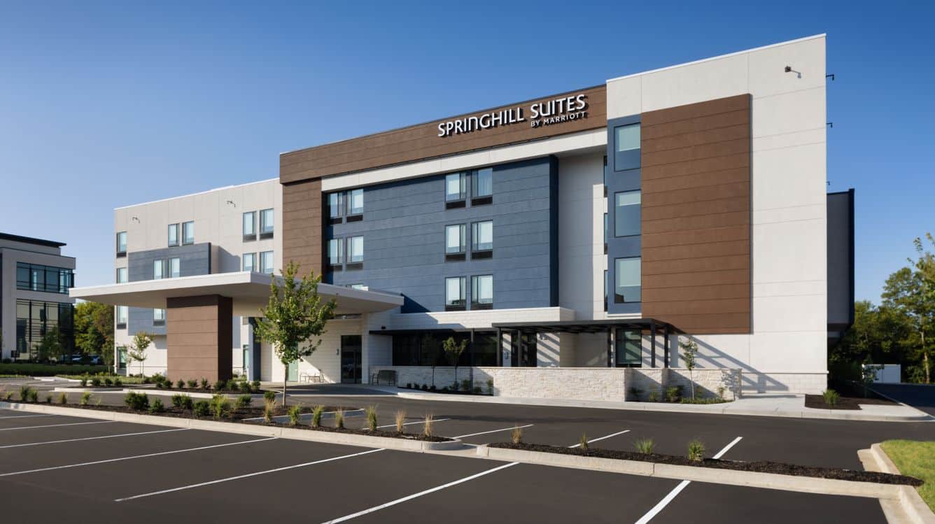 The exterior of the Spring Suites by Marriott Bowling Green